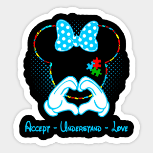 Accept - understand - love Sticker